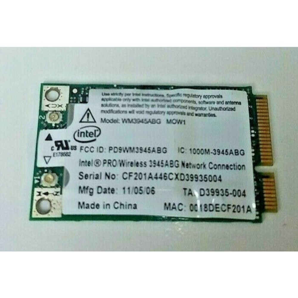 Intel PRO/Wireless 3945ABG Network Connection Mini PCI Express Card WM3945ABG